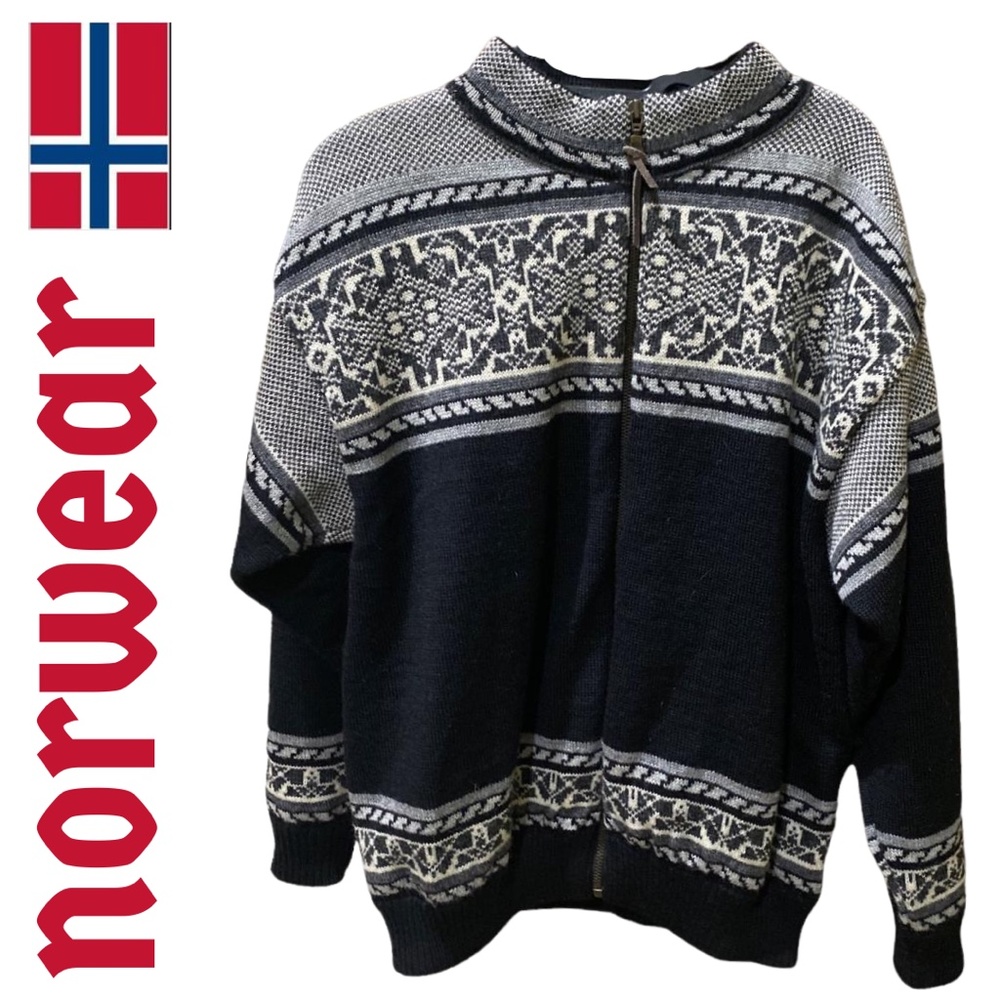 Vintage Norwear Wool Quarter Zip Shacket